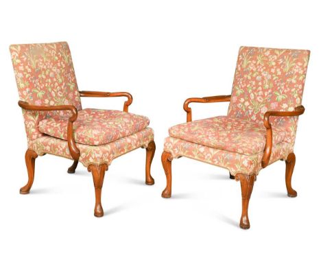 with carved cabriole legs,97 x 72 x 75 cmCondition report: Light ware to edges, and frame
