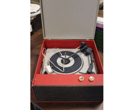 A VINTAGE BSR PORTABLE RECORD PLAYER 