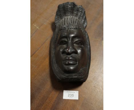 A VINTAGE CARVED TRIBAL WALL MASK 