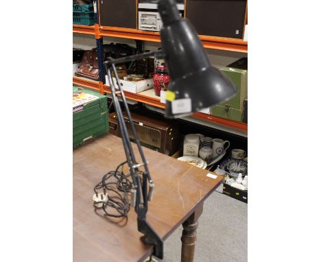 A VINTAGE CLAMP ON THREE SPRING ANGLE POISE&nbsp;LAMP