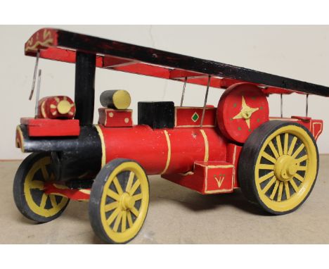 A SCRATCH BUILT WOODEN STEAM ENGINE 