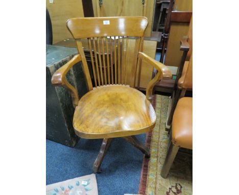 A VINTAGE SWIVEL OFFICE ARMCHAIR