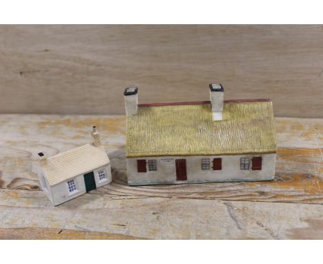 AN ANTIQUE W H GOSS MODERN OF BURNS' COTTAGE Rd No 211037, TOGETHER WITH A SMALLER EXAMPLE OF THE FIRST AND LAST HOUSE IN ENG