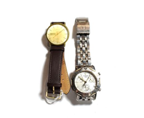 A gold watch movement (a.f.) a Rotary gents wristwatch, a gents Tissot wristwatch (a.f.) a Rolex wax seal etc 