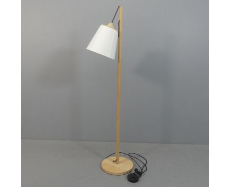 MUUTO -  A Pull floor lamp, the oak stand supporting a pendant oak mounted shade with maker’s mark to bulb holder. Height 152
