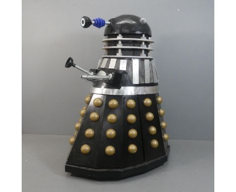 DOCTOR WHO - A full-size six-section model Dalek, Height 165cmConstructed of ply, mdf and fibreglass. Has a wheeled base, upo