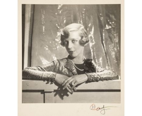 Beaton (Cecil, 1904-1980). Portrait of the fashion editor Madge Garland, 1927, vintage gelatin silver print on original mount