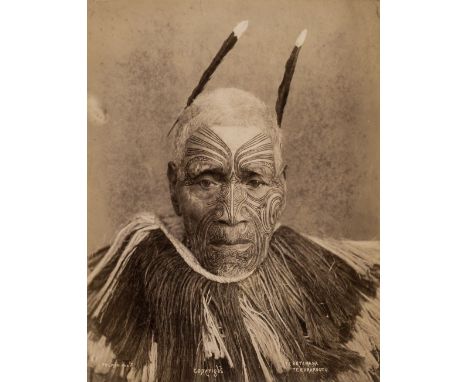 Pulman (Elizabeth, 1836-1900). Portrait of the Maori Chief Te Retimana Te Rurapoutu, New Zealand, c, 1870s, albumen print lai