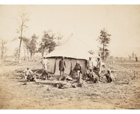 India &amp; London Zoo, etc. A photograph album containing approximately 45 mounted albumen print photographs, 1870s, the fir