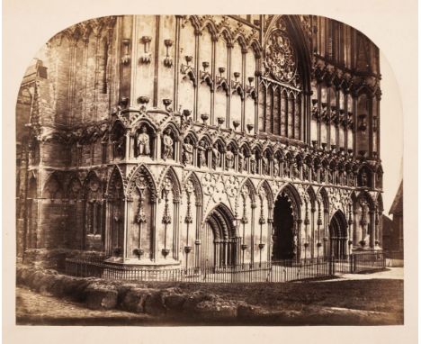 Fenton (Roger, 1819-1869). Lichfield Cathedral from the North-West Front, circa 1860, dilute albumen print by Francis Bedford