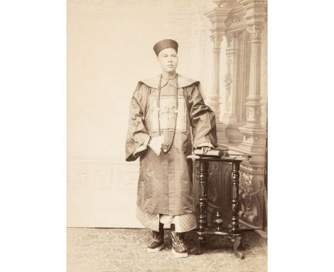 China. Portrait of a Chinese Mandarin, possibly taken in Europe on an official visit, c. 1880, albumen print on card mount, 2