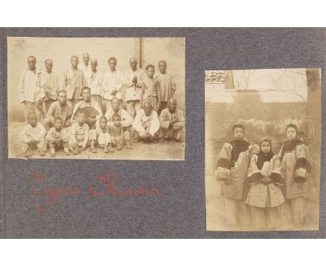 China &amp; Egypt. A photograph album containing mounted albumen and gelatin silver prints, c. 1900, comprising 10 leaves wit