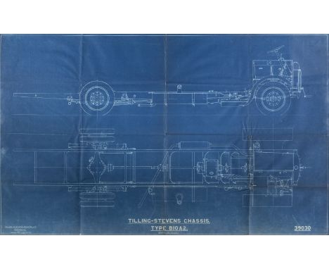 Daimler Motor Company. An archive of 57 large cyanotype plans of Daimler engine and part designs, Coventry, 1909-1920s, inclu