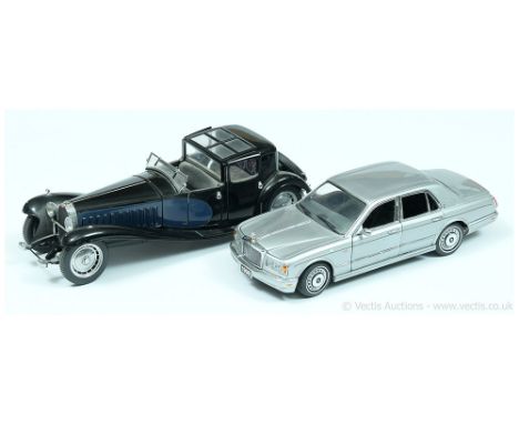 Franklin Mint 1/24th scale pair (1) B11XN59 The 1998 Rolls Royce Silver Seraph - metallic silver, black interior, chrome trim