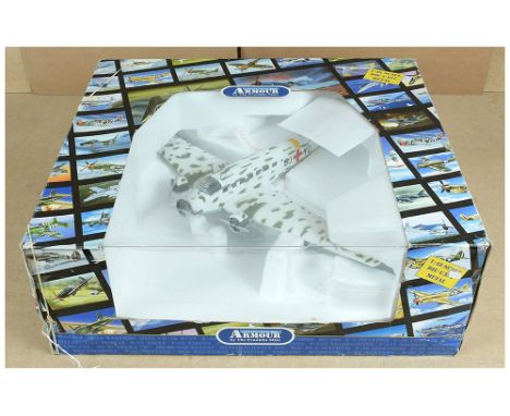 Franklin Mint 1/48th Scale Aircraft JU52 Junkers - Medical Aircraft - white, green camouflage with red cross logo's - Near Mi