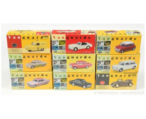 Vanguards 1/43 Scale boxed group to include VA06706 Triumph Spitfire Mark 2 - white, VA07300 Ford Cortina Mark 1 - Goodwood g