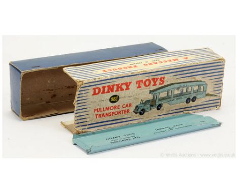Dinky 982 Empty Box for Pullmore Car Transporter - generally in Poor condition, missing one side of lid along with a loose 79
