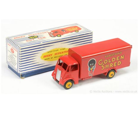 Dinky 919 Guy Van (type 2) "Robertson's Golden Shred" - red cab &amp; chassis, yellow Supertoy hubs, silver trim, red rear ba