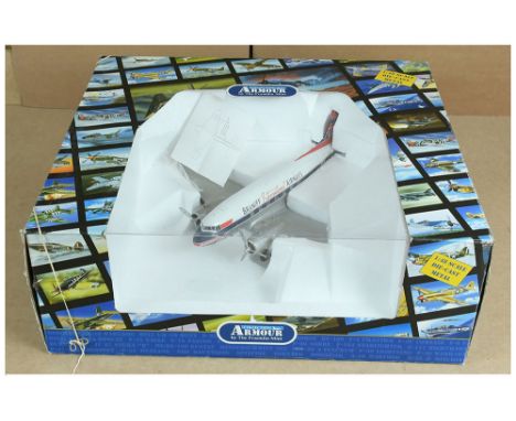 Franklin Mint 1/48th Scale Aircraft B11E373 DC3 "Braniff International Airways" - silver, white, blue, red - generally Mint i