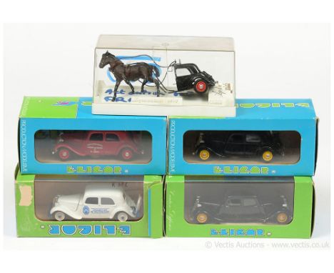 Eligor (France) 1/43 Scale - a group of hard to find models (1) 0050 "Cinquante Ans De Traction Avant" - white, blue, (2) 103