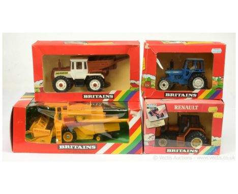 Britains a boxed group of Agricultural Vehicles (1) 9575 New Holland Combine Harvester - yellow, red; (2) 9597 Mercedes-Benz 