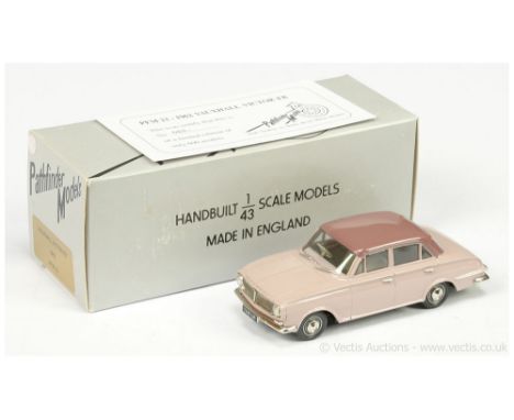 Pathfinder Models 1/43 Scale PFM23 1962 Vauxhall Victor FB - pale mauve body, dark mauve roof, grey interior, chrome trim - M