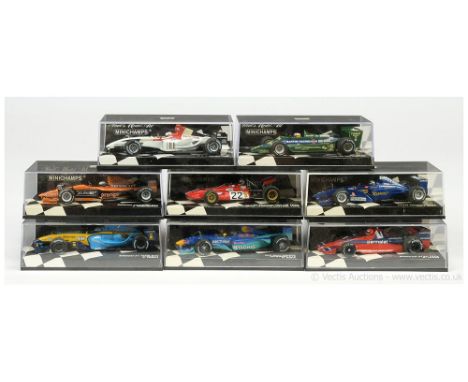 Minichamps 1/43rd scale Racing Car group to include Arrows Supertec A21 - J. Verstappen; Martini Lotus 79 - Carlos Reutemann;