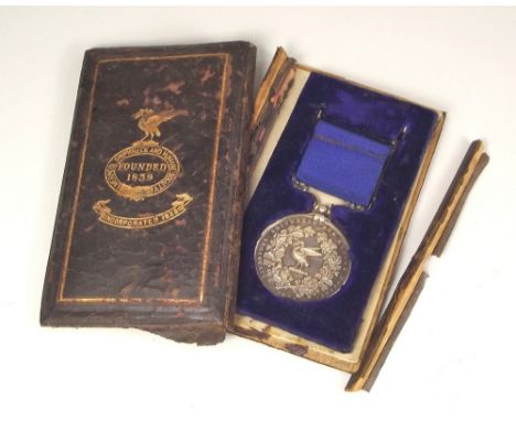 1895 LIFE-SAVING MEDAL. A Liverpool Shipwreck &amp; Humane Society silver medal awarded in 1895. Award inscription to edge 'M