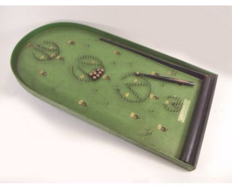 BAGATELLE. A Corinthian 21S bagatelle board with accessories.