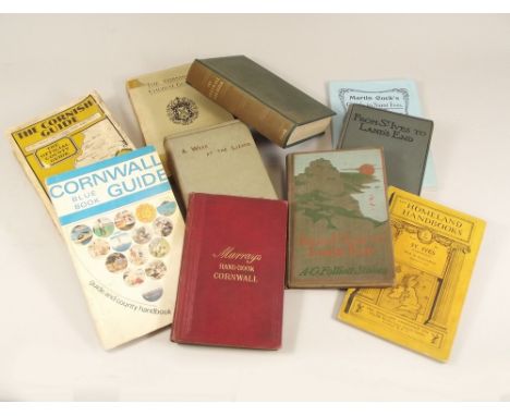 BOOKS: GUIDE BOOKS.Ten guide books to Cornwall including 'Murray's Hand-Book Cornwall 1879 & 'The Cornwall Register' Wallis 1