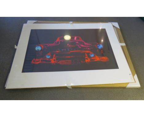 A print of a 1950's "OLDSMOBILE" unframed but supplied with a frame, 60cm x 80cm  