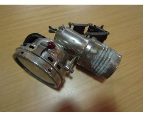 A chromed lamp. Age related patina 