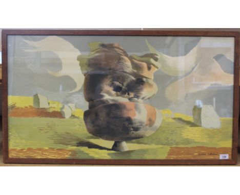 A framed print 'Brimham Rock, Yorkshire' after Graham Sutherland, signed lower right in pencil by the artist, produced as a p