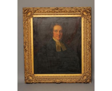 ENGLISH SCHOOL (19th Century), Portrait of "Rev. Canon H.C. Barker of Hexham(?) House", oil on canvas, unsigned, inscribed on