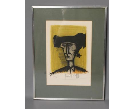 BERNARD BUFFET (French 1928-1999), Torero, lithograph in colours, 106/125, signed in pencil, plate size 19" x 12", aluminium 