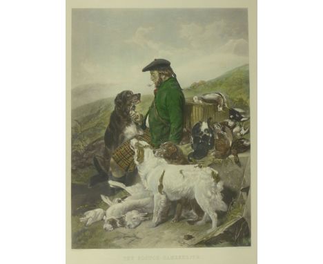 F Stakpoole after Ansdell, titled 'The English Gamekeeper' and 'The Scotch Gamekeeper', a pair of hand coloured engravings, i