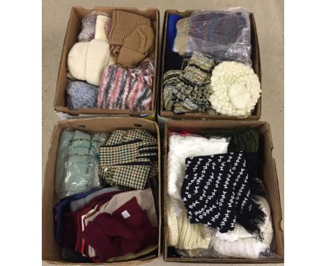 4 boxes of vintage woollen hat, scarf and glove sets to include Mary Quant. In a variety of colours. Never worn/new condition
