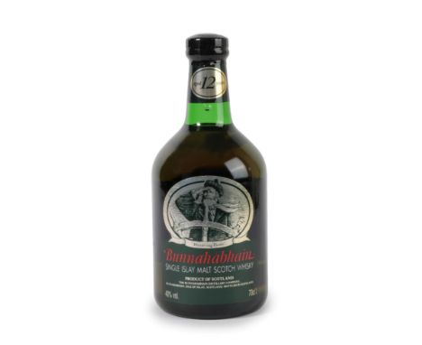Bunnahabhain 12 Years Old Single Islay Malt Scotch Whisky, 40% 70cl, 1980s bottling (one bottle)
