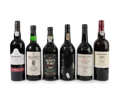 Dow's LBV 1987 Port (one bottle), Graham's LBV 2006 Port (one bottle), Warre's Tercentenary 1970 Vintage Port (one bottle), G