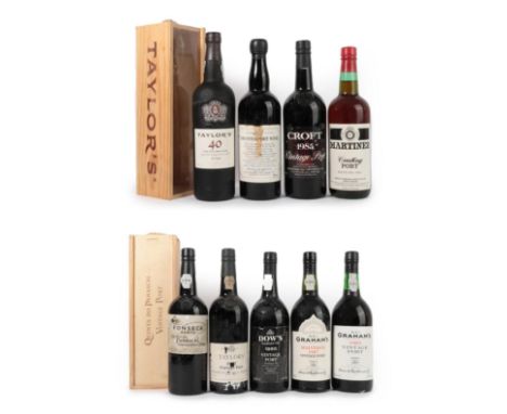 Graham's 1987 Malvedos (one bottle), Graham's 1985 Vintage Port (one bottle), Dow's 1985 Vintage Port (one bottle), Croft 198