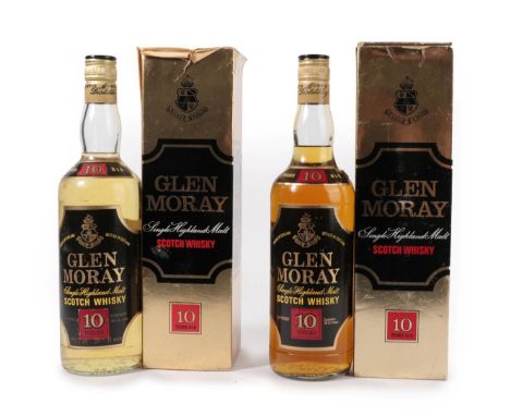 Glen Moray 10 Years Old Single Highland Malt Scotch Whisky, 70° proof, 262/3 fl.ozs., 1970s bottling in original cardboard sl
