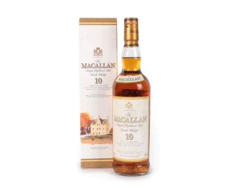 The Macallan 10 Years Old Single Highland Malt Scotch Whisky matured in sherry oak casks from Jerez, 40% 700ml, 1990s bottlin