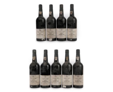 Taylor's 1977 Vintage Port, Taylor, Fladgate &amp; Yeatman (nine bottles) CONDITION REPORT: .  Six bottles with very slight s