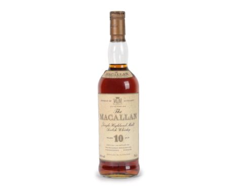 The Macallan 10 Years Old Single Highland Malt Scotch Whisky, 1980s bottling, 40% vol 75cl (one bottle)