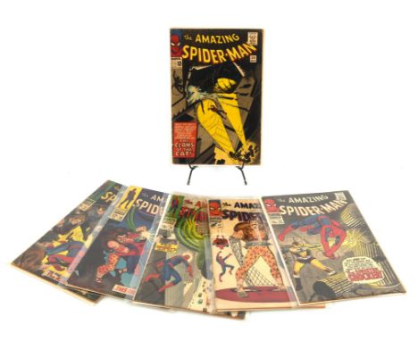 The Amazing Spider-Man: a group of 6 silver age comics featuring notable issues (Marvel Comics, 1965 - 1967).From the Peter J