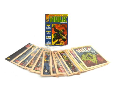 Rampage Magazine staring the Incredible Hulk and related Hulk comics: a group of 24 comic magazines (Marvel UK, 1973-79 onwar