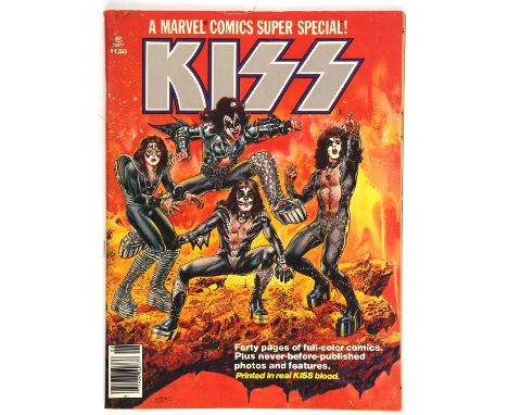 Marvel Comics Super Special: Kiss, printed in real Kiss Blood (Marvel Comics / Curtis, 1977).Stan Lee and Rock steady Product