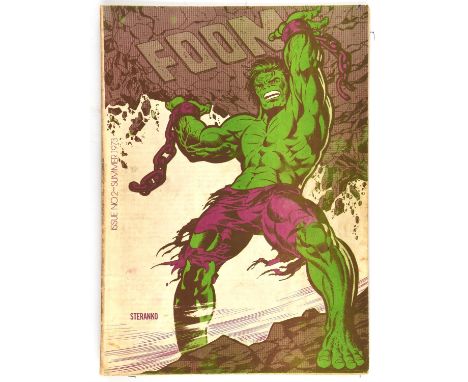 Foom Magazine No 2: Marvel Fan Club Magazine by Jim Steranko featuring the 1st prototype appearance of Wolverine (Marvel 1973