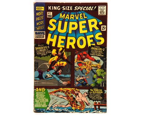 Marvel Super-Heroes Presents: a group of 35 issues featuring 1st appearance of Captain Marvel and other notable issues reprin