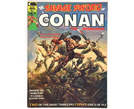 The Savage Sword of Conan the Barbarian No. 1 US edition: The 1st issue of the series (Marvel Comics / Curtis, 1974).From the
